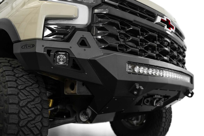 Chevrolet Silverado 1500 ZR2 Bumper - Front - Addictive Desert Designs - Stealth Fighter - Hammer Black - `25-`26